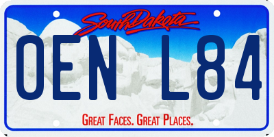 SD license plate 0ENL84