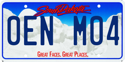 SD license plate 0ENM04