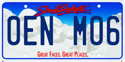 SD license plate 0ENM06