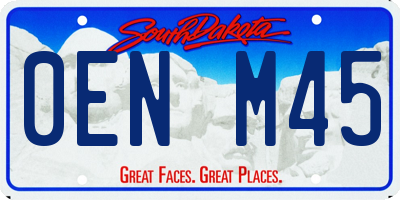 SD license plate 0ENM45