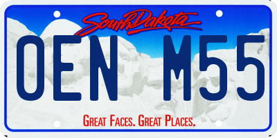 SD license plate 0ENM55