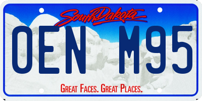 SD license plate 0ENM95