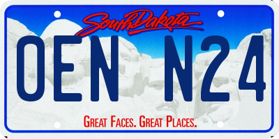 SD license plate 0ENN24