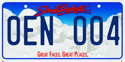 SD license plate 0ENO04