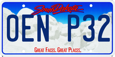 SD license plate 0ENP32