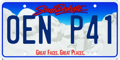 SD license plate 0ENP41