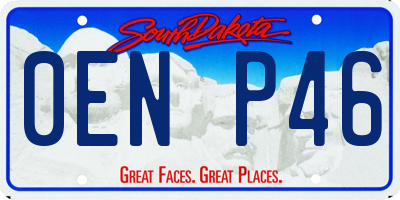 SD license plate 0ENP46