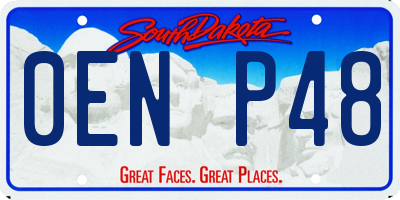 SD license plate 0ENP48