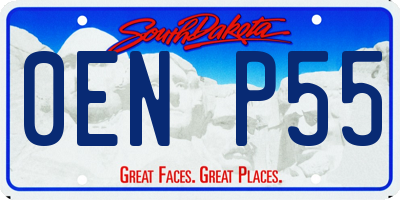 SD license plate 0ENP55