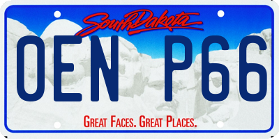 SD license plate 0ENP66