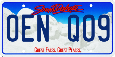 SD license plate 0ENQ09