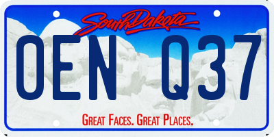 SD license plate 0ENQ37