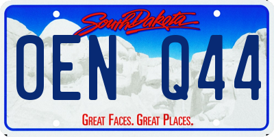 SD license plate 0ENQ44