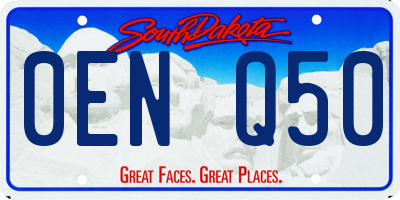 SD license plate 0ENQ50