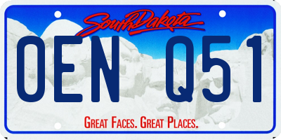SD license plate 0ENQ51