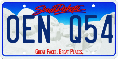SD license plate 0ENQ54