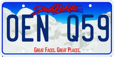 SD license plate 0ENQ59