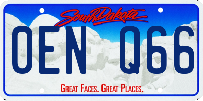 SD license plate 0ENQ66