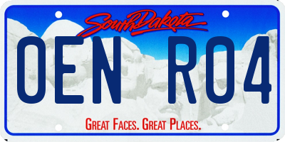 SD license plate 0ENR04