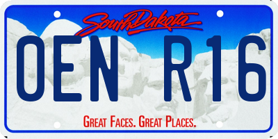 SD license plate 0ENR16