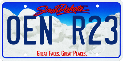 SD license plate 0ENR23