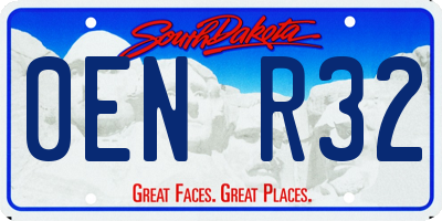 SD license plate 0ENR32