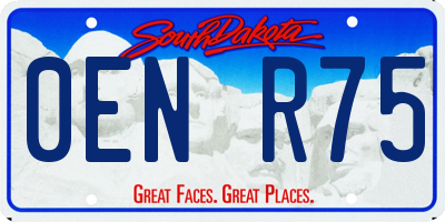 SD license plate 0ENR75