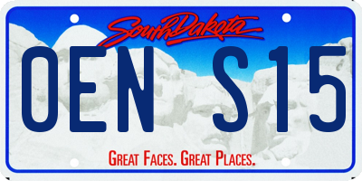 SD license plate 0ENS15