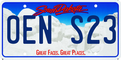 SD license plate 0ENS23