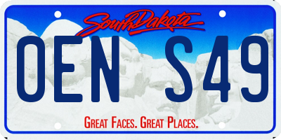 SD license plate 0ENS49