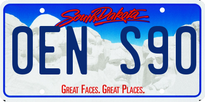 SD license plate 0ENS90