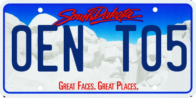 SD license plate 0ENT05