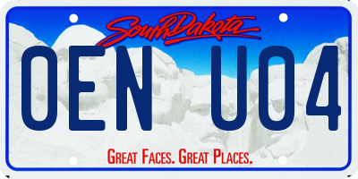 SD license plate 0ENU04