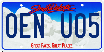 SD license plate 0ENU05
