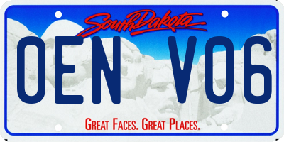 SD license plate 0ENV06