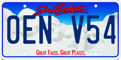 SD license plate 0ENV54