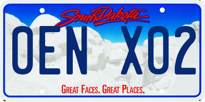 SD license plate 0ENX02
