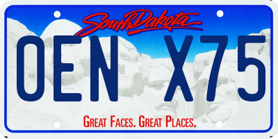 SD license plate 0ENX75