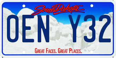 SD license plate 0ENY32