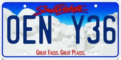 SD license plate 0ENY36
