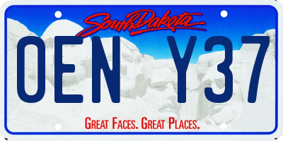 SD license plate 0ENY37