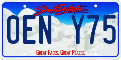 SD license plate 0ENY75