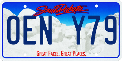 SD license plate 0ENY79