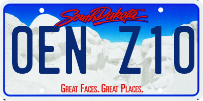 SD license plate 0ENZ10