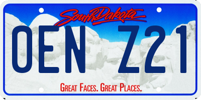 SD license plate 0ENZ21