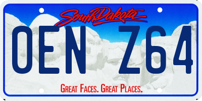 SD license plate 0ENZ64