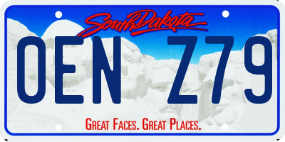 SD license plate 0ENZ79