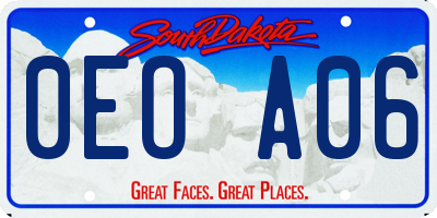 SD license plate 0EOA06