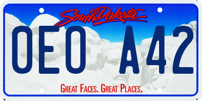 SD license plate 0EOA42
