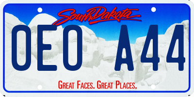 SD license plate 0EOA44